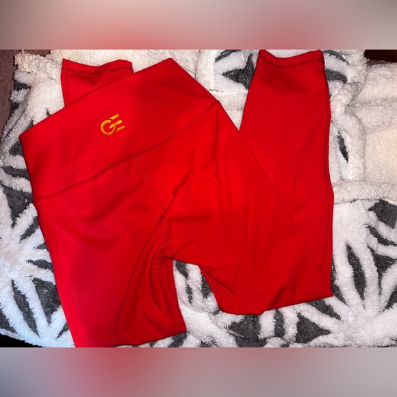 Gold Elite Red High-Waisted Leggings - Picture 1 of 3